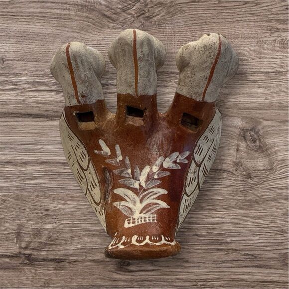 Vintage Peruvian Pottery Bird Whistle Vintage 3 Birds Folk Art Figurine Redware - Picture 4 of 11